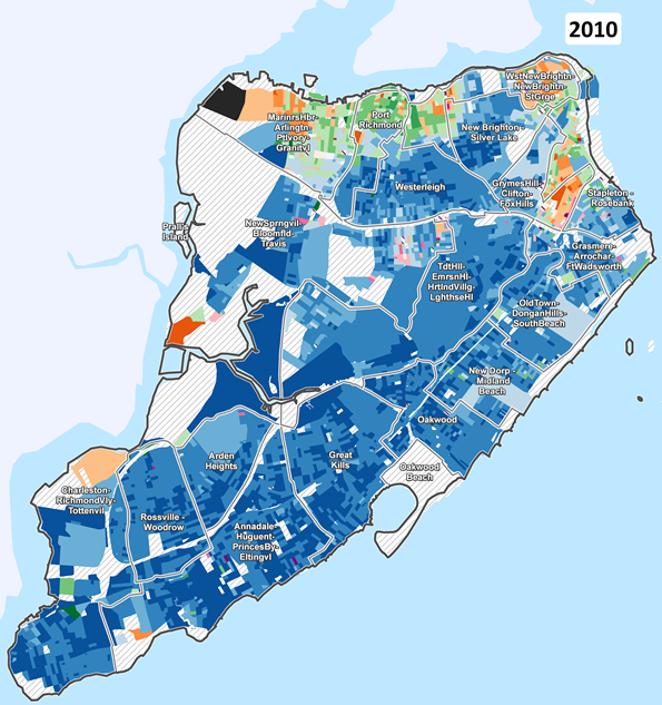 Maps: NYC 2000 to 2010 demographic change